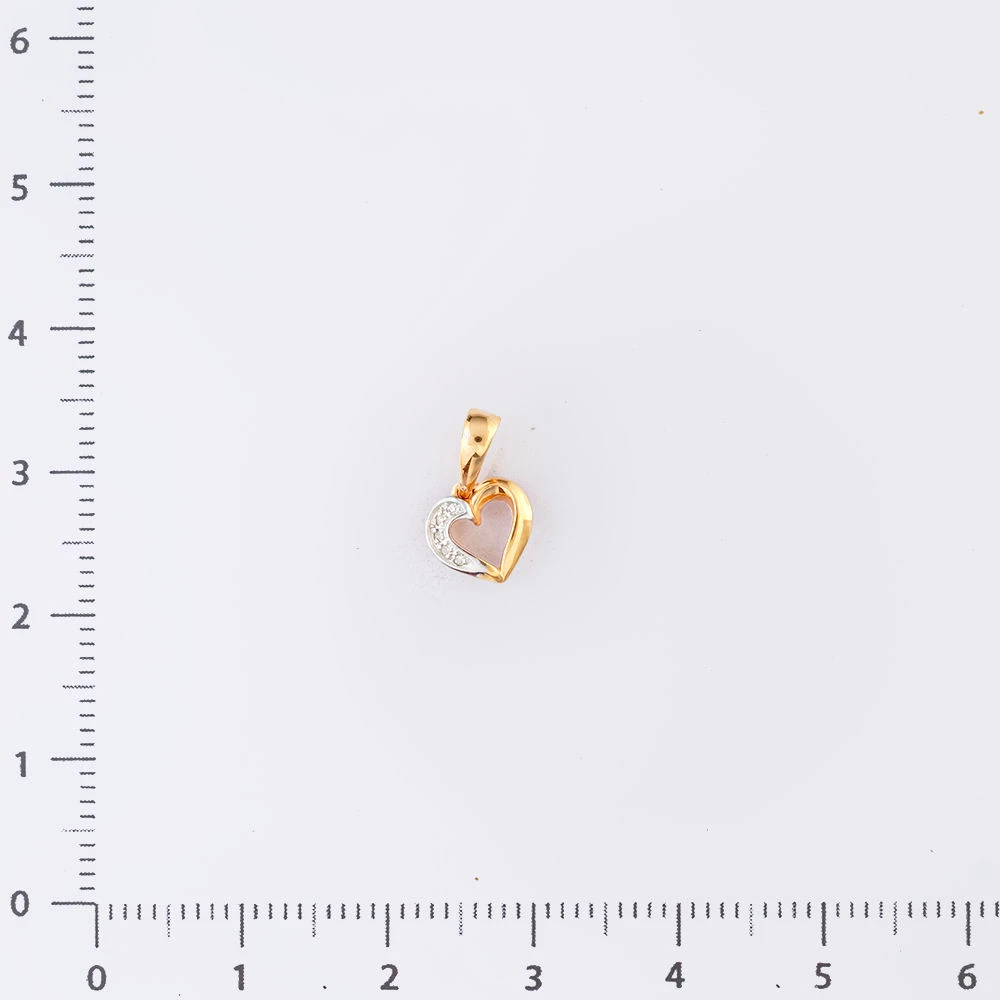 Подвес с бриллиантом из красного золота 585 пробы