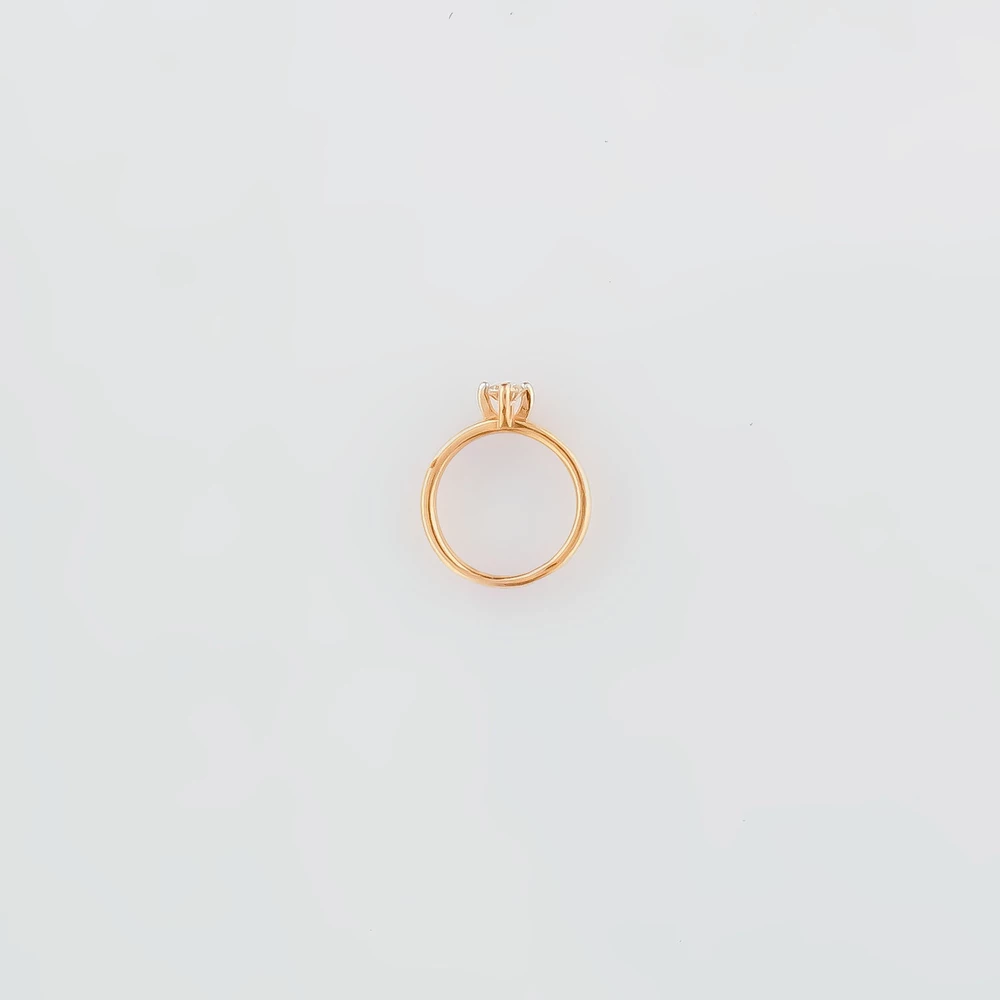 Подвес с бриллиантом из красного золота 585 пробы