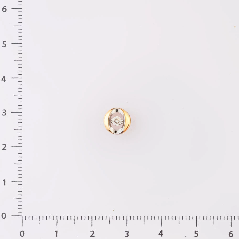 Подвес с бриллиантом из красного золота 585 пробы