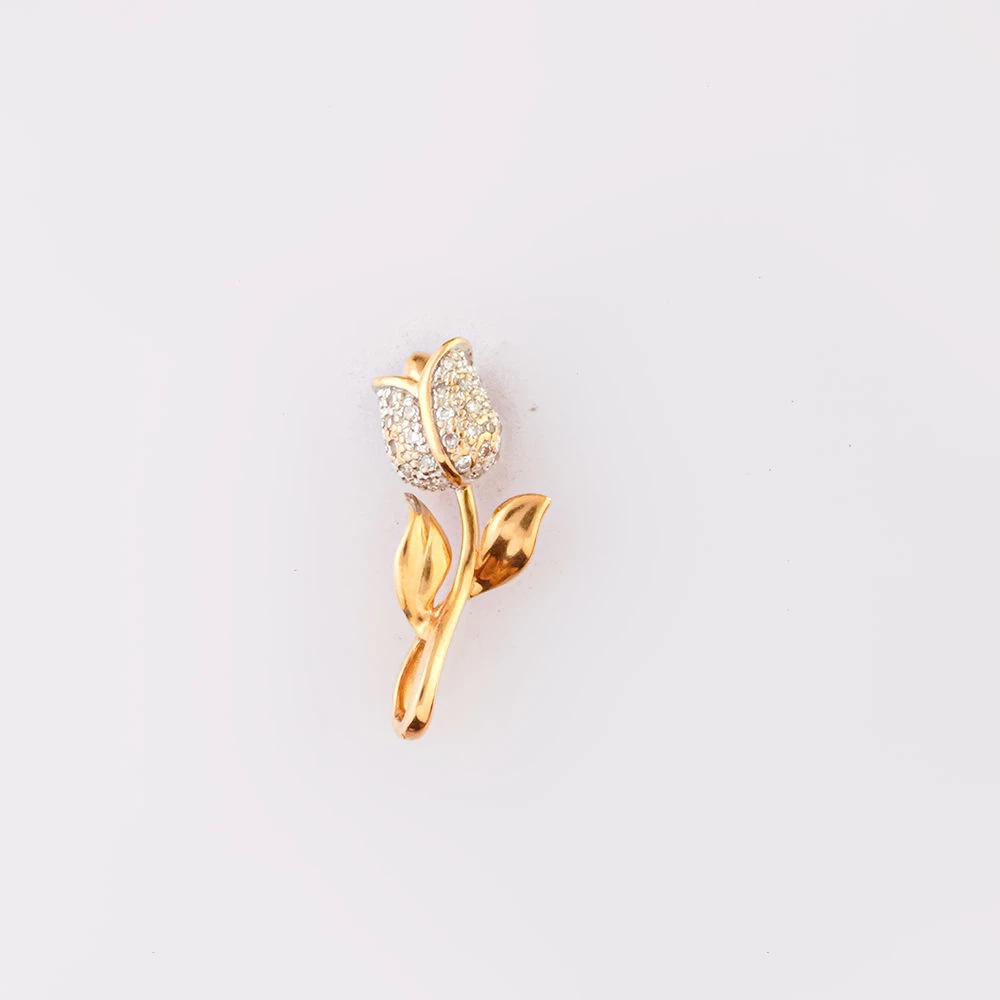 Подвес с бриллиантом из красного золота 585 пробы