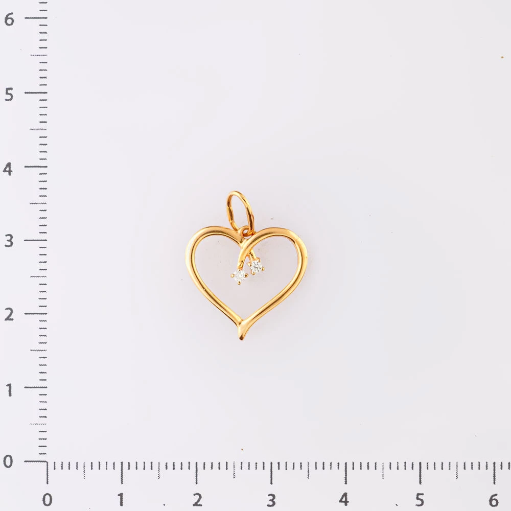 Подвес с бриллиантом из красного золота 585 пробы