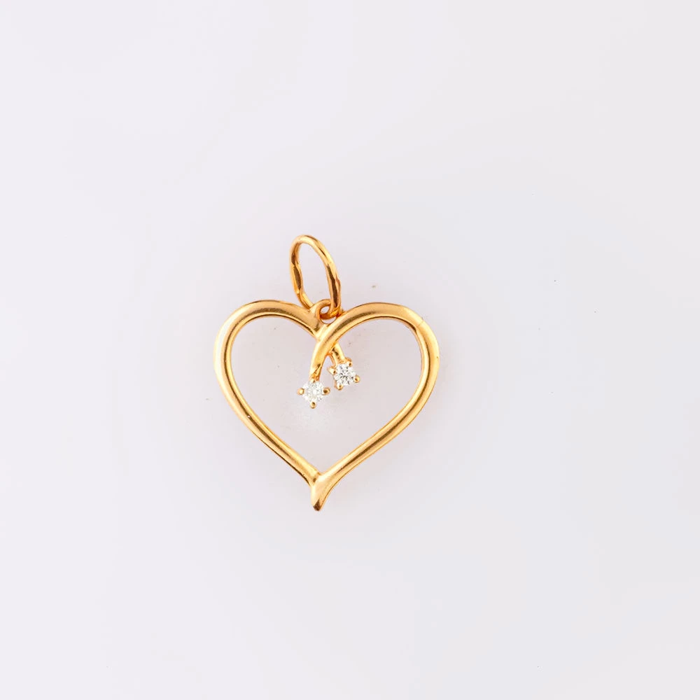 Подвес с бриллиантом из красного золота 585 пробы