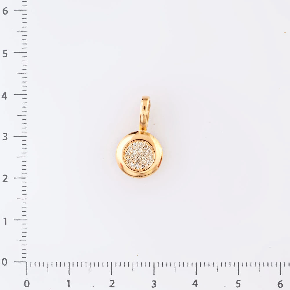 Подвес с бриллиантом из красного золота 585 пробы