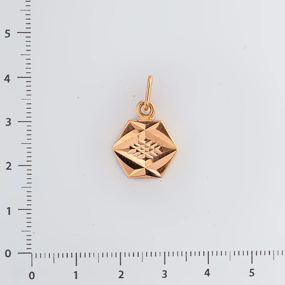 Подвес из красного золота 583 пробы