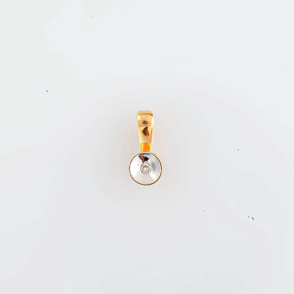 Подвес с бриллиантом из красного золота 585 пробы