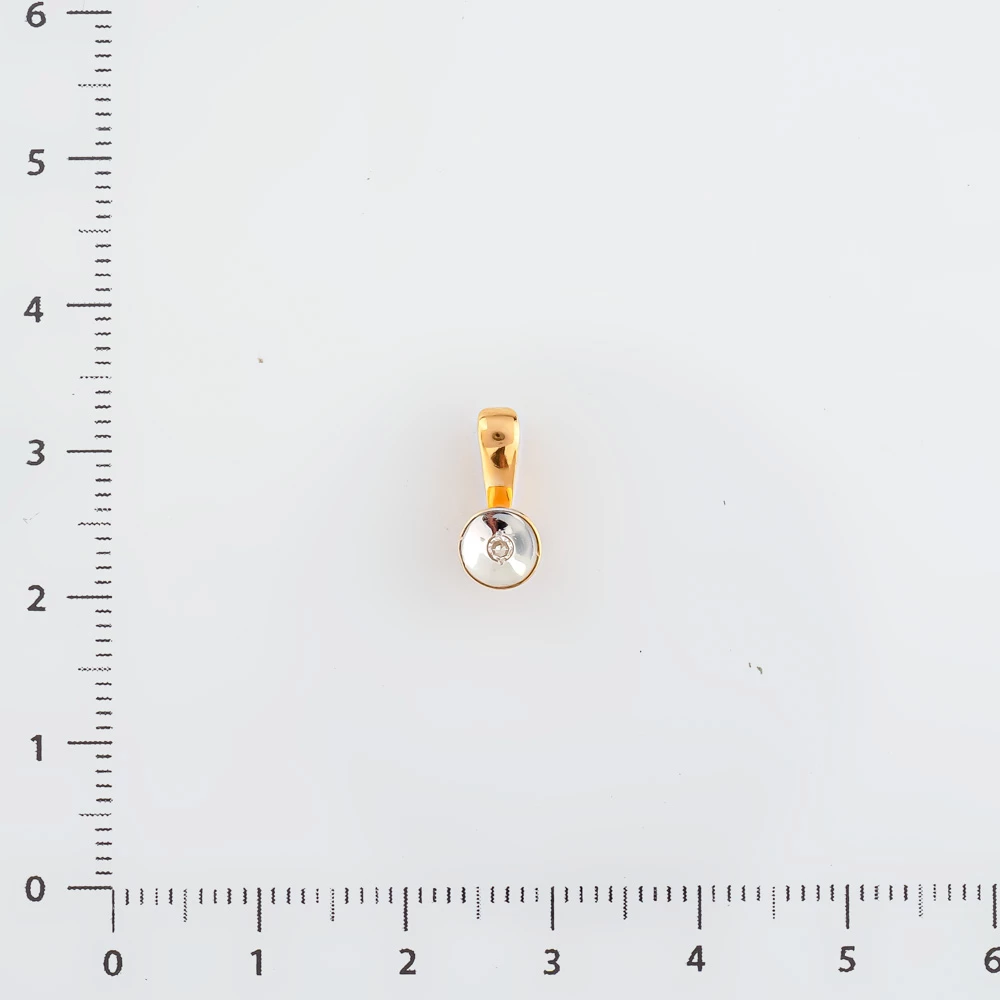 Подвес с бриллиантом из красного золота 585 пробы