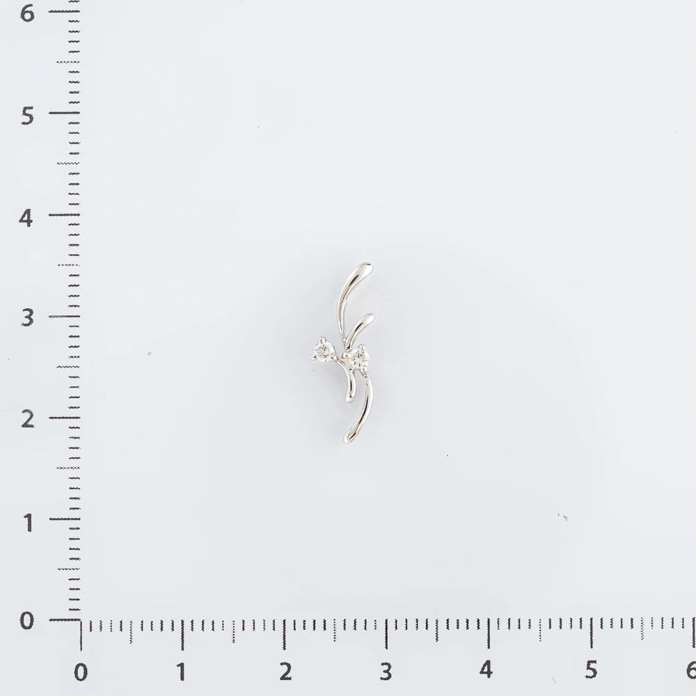 Подвес с бриллиантом из белого золота 585 пробы