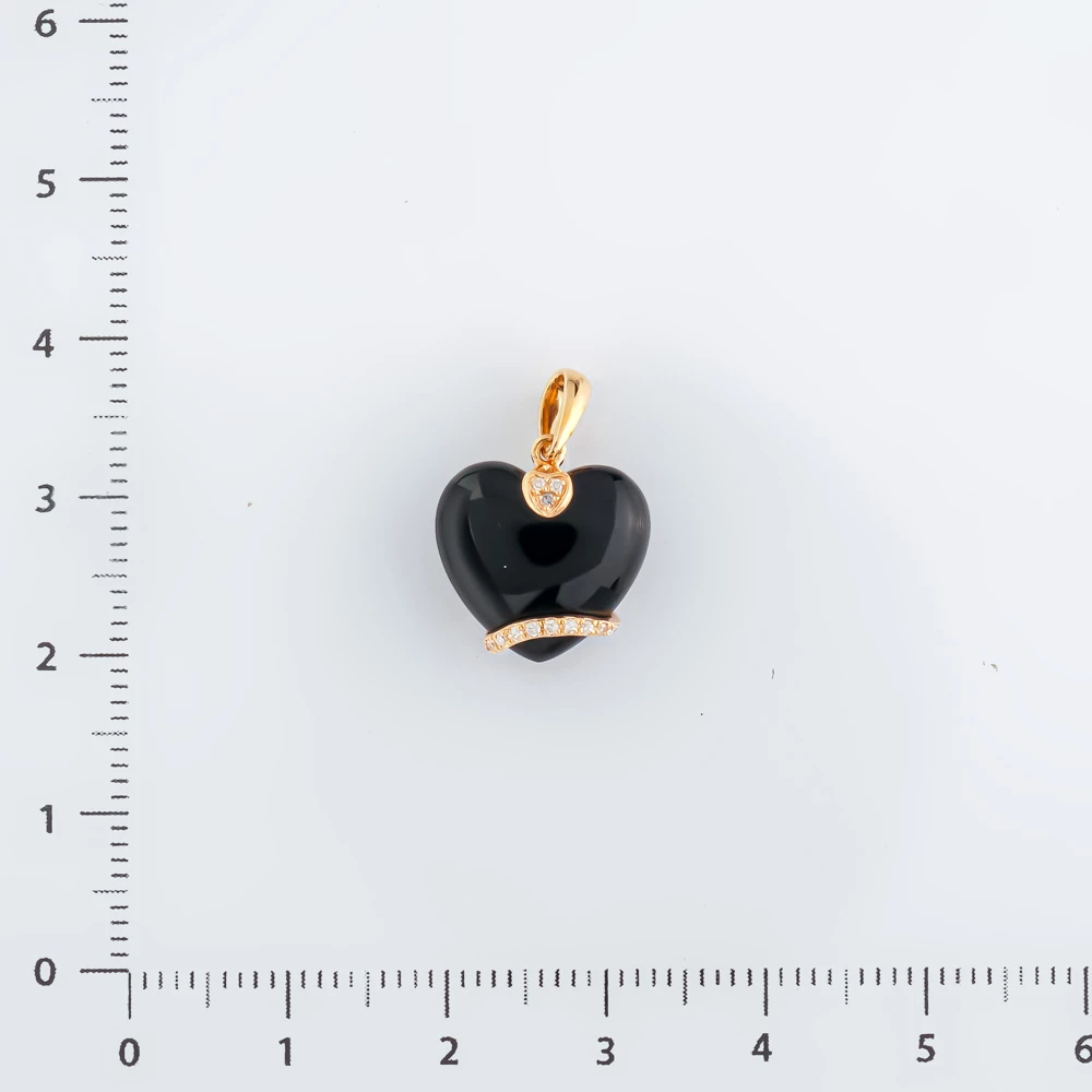 Подвес с бриллиантом из красного золота 585 пробы