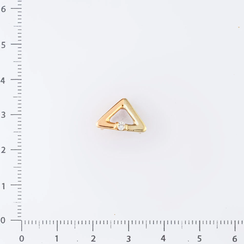 Подвес с бриллиантом из красного золота 585 пробы