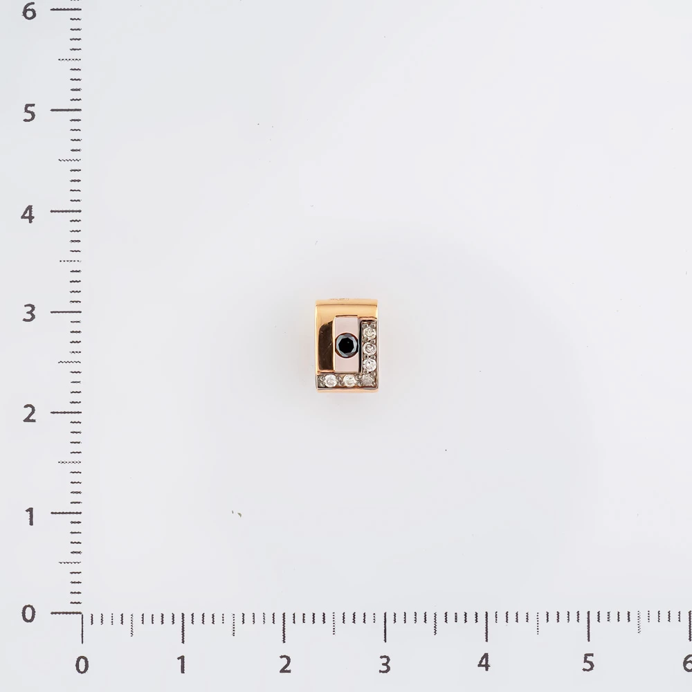 Подвес с бриллиантом из красного золота 585 пробы