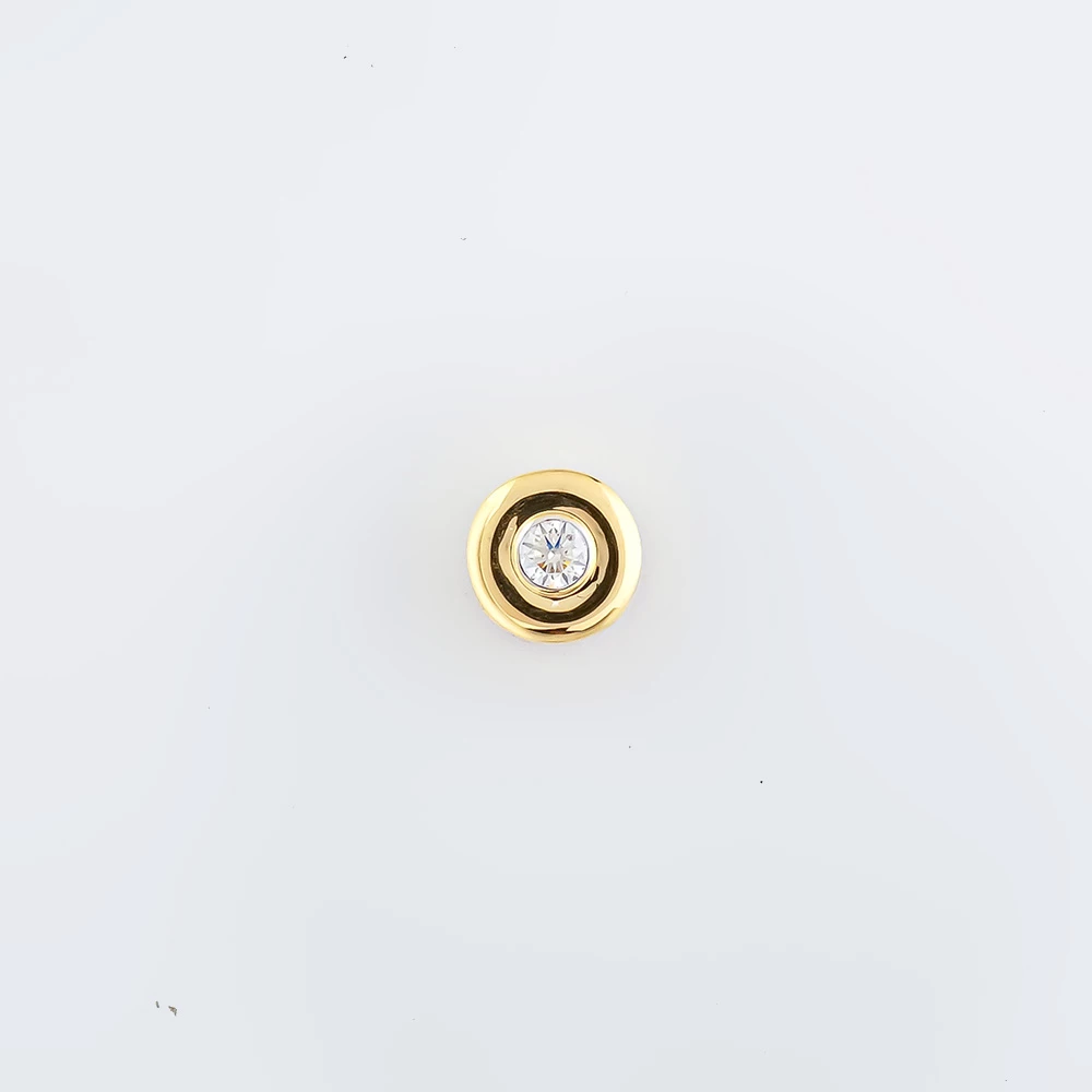 Подвес с бриллиантом из желтого золота 585 пробы
