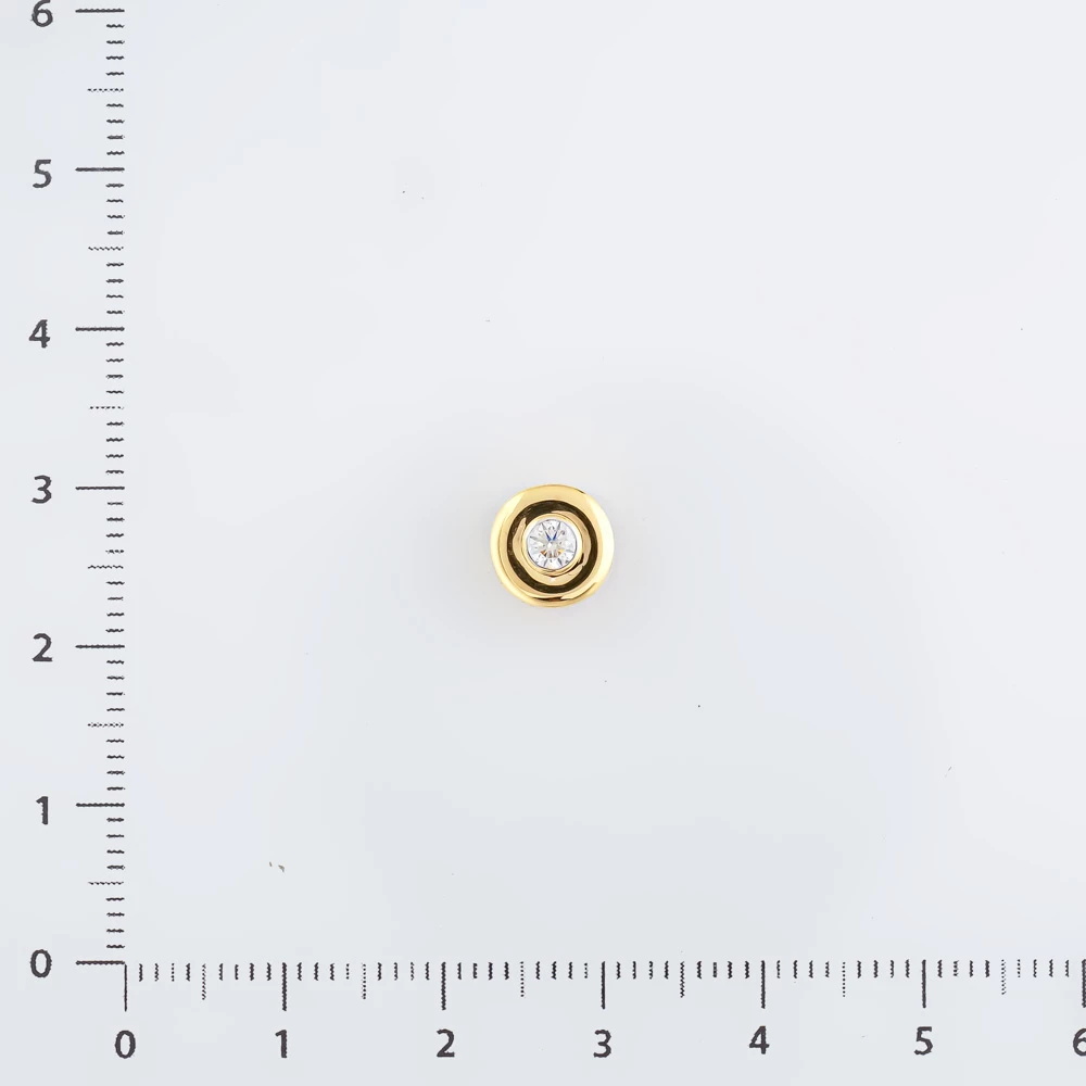 Подвес с бриллиантом из желтого золота 585 пробы