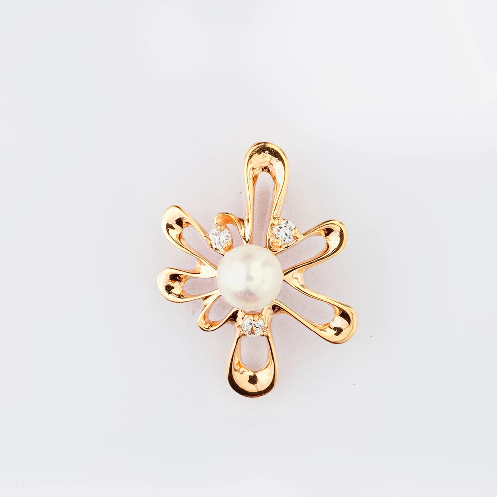 Подвес с культивированным жемчугом из красного золота 585 пробы