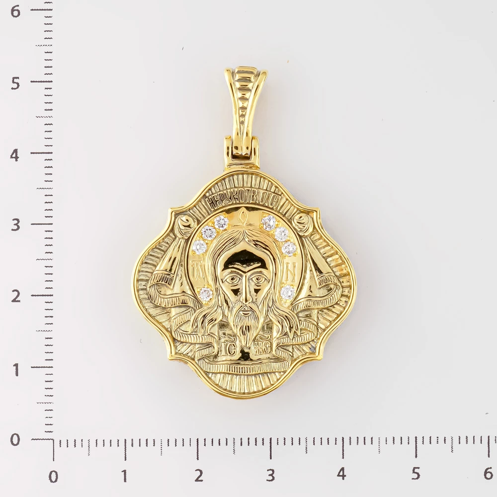 Подвес с бриллиантом из белого золота 585 пробы