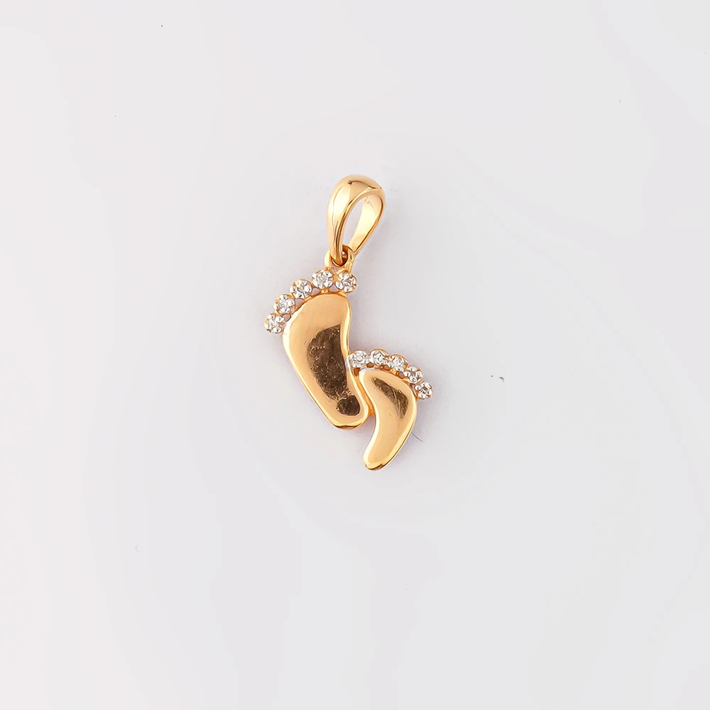 Подвес с бриллиантом из красного золота 585 пробы