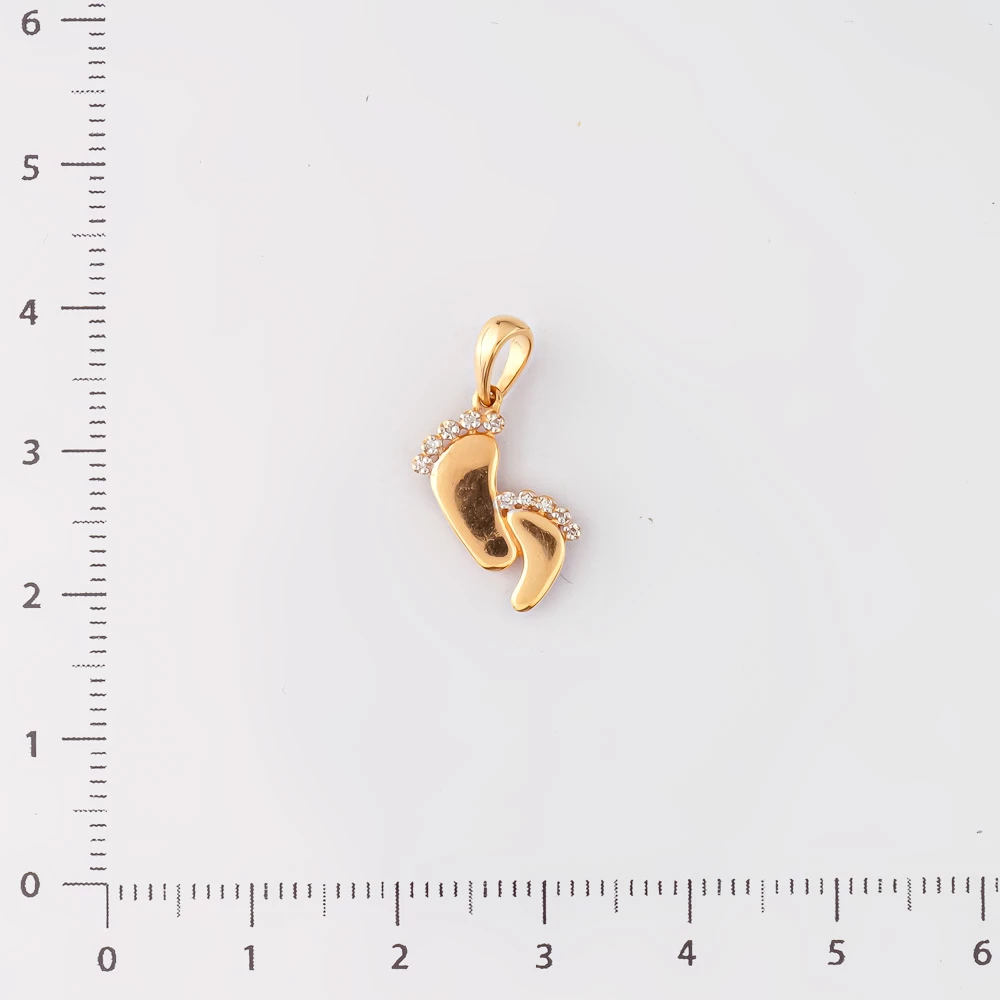 Подвес с бриллиантом из красного золота 585 пробы