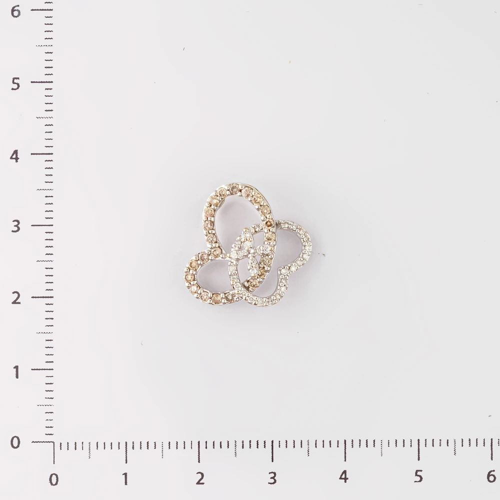 Подвес с бриллиантом из белого золота 585 пробы