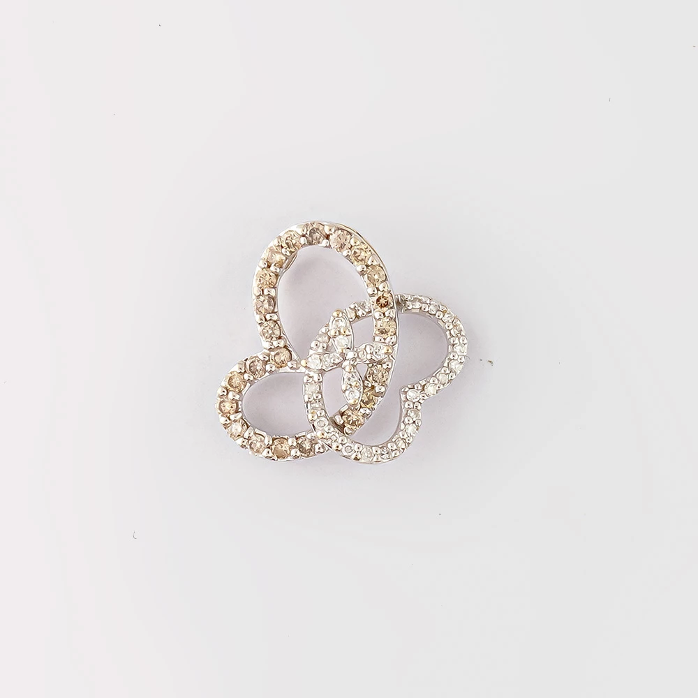 Подвес с бриллиантом из белого золота 585 пробы