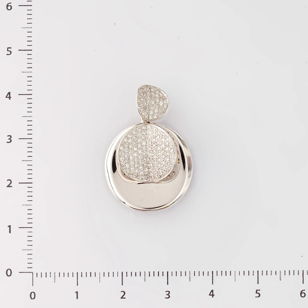 Подвес с бриллиантом из белого золота 585 пробы