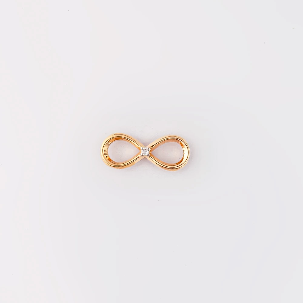 Подвес с бриллиантом из красного золота 585 пробы