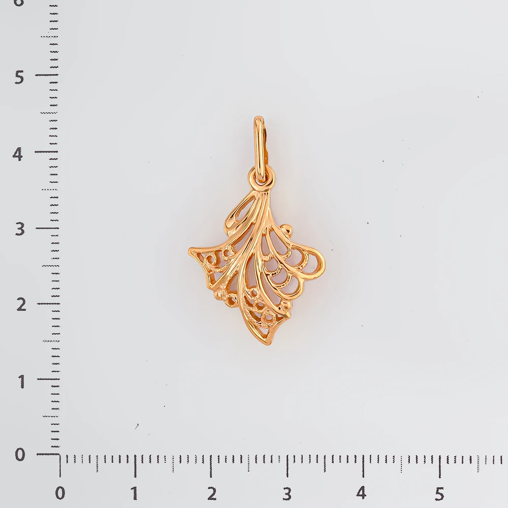 Подвес из красного золота 585 пробы