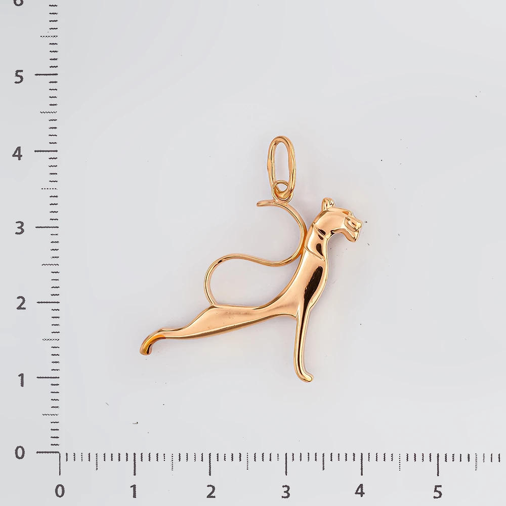 Подвес из красного золота 585 пробы