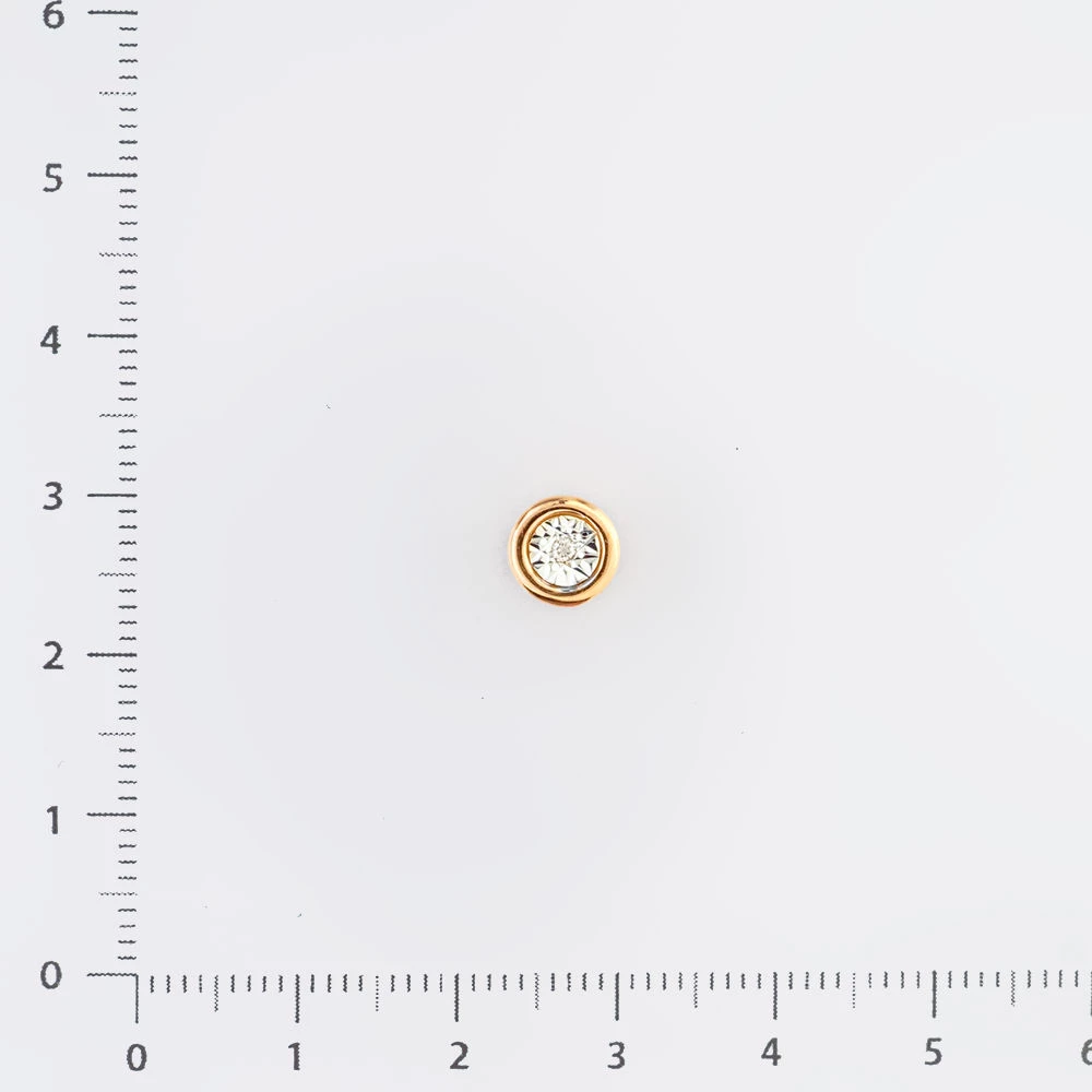 Подвес с бриллиантом из красного золота 585 пробы