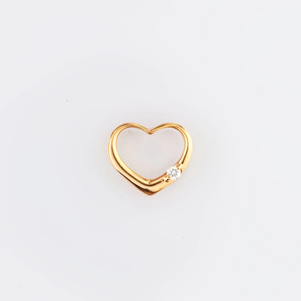 Подвес с бриллиантом из красного золота 585 пробы