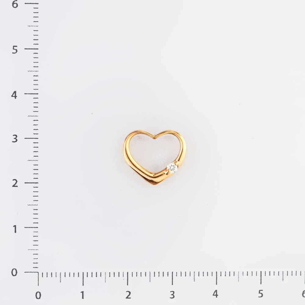 Подвес с бриллиантом из красного золота 585 пробы