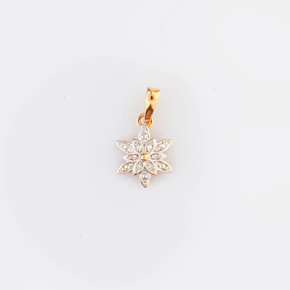 Подвес с бриллиантом из красного золота 585 пробы