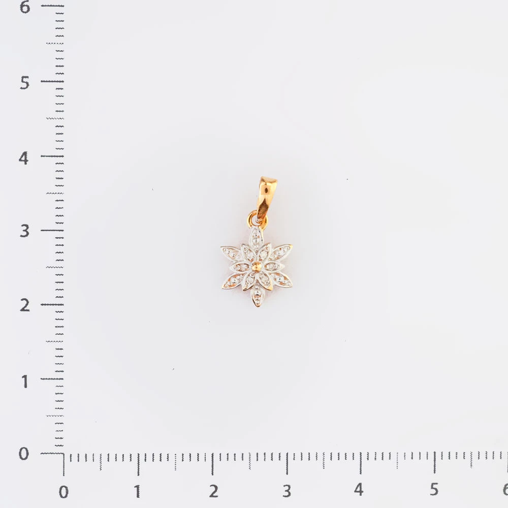 Подвес с бриллиантом из красного золота 585 пробы