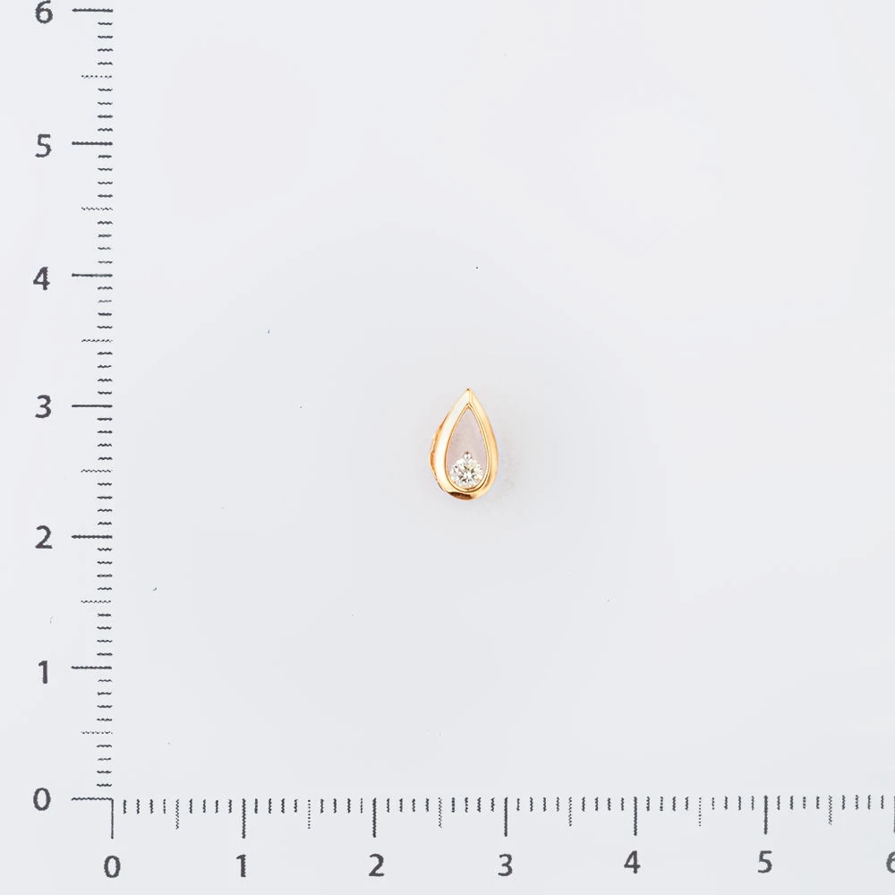 Подвес с бриллиантом из красного золота 585 пробы