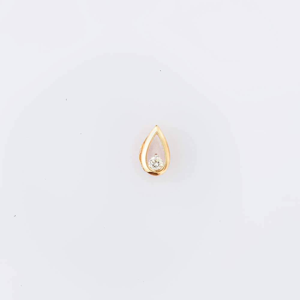 Подвес с бриллиантом из красного золота 585 пробы