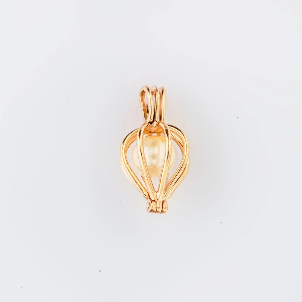 Подвес с культивированным жемчугом из красного золота 585 пробы