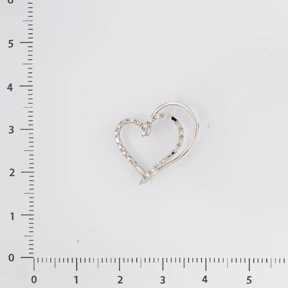 Подвес с бриллиантом из белого золота 585 пробы