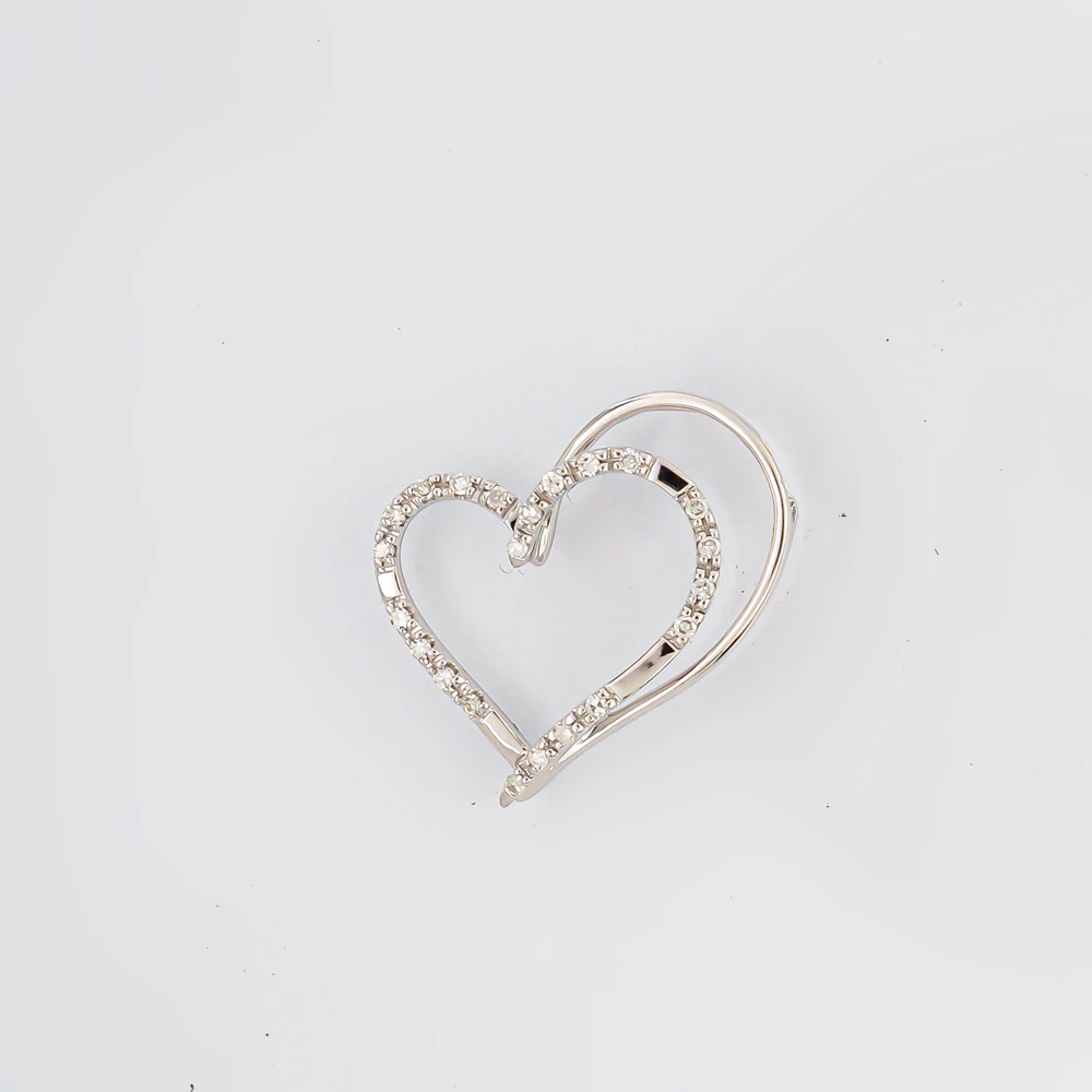 Подвес с бриллиантом из белого золота 585 пробы