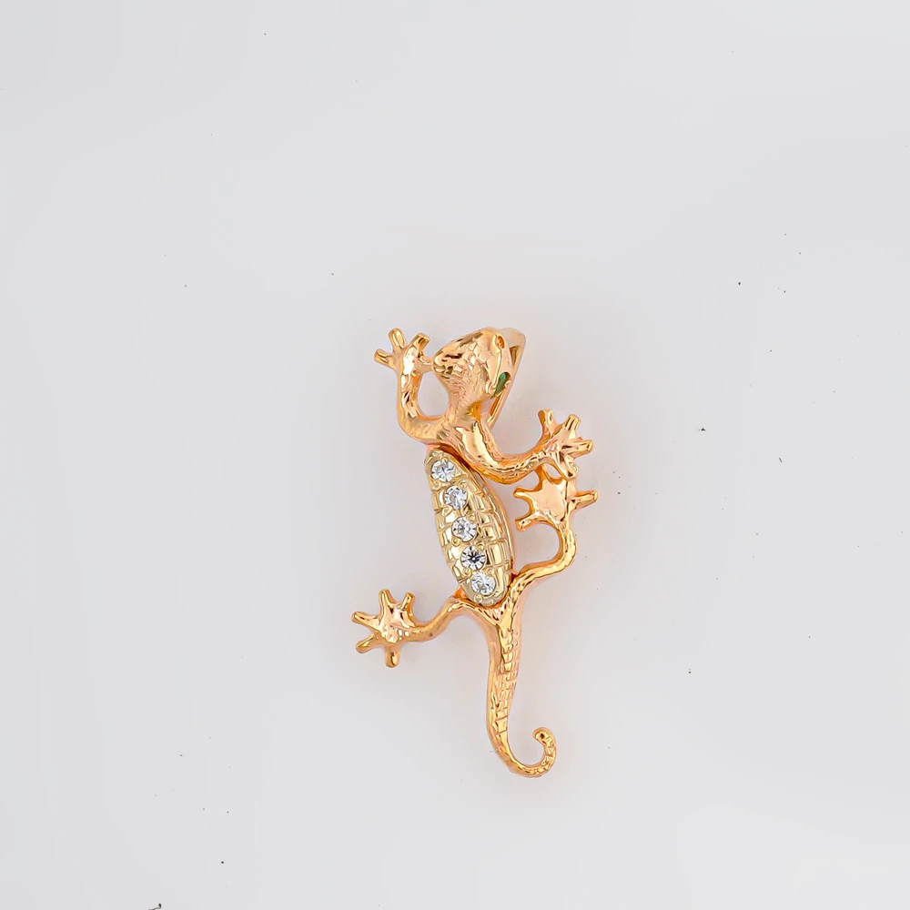 Подвес с фианитом из красного золота 585 пробы