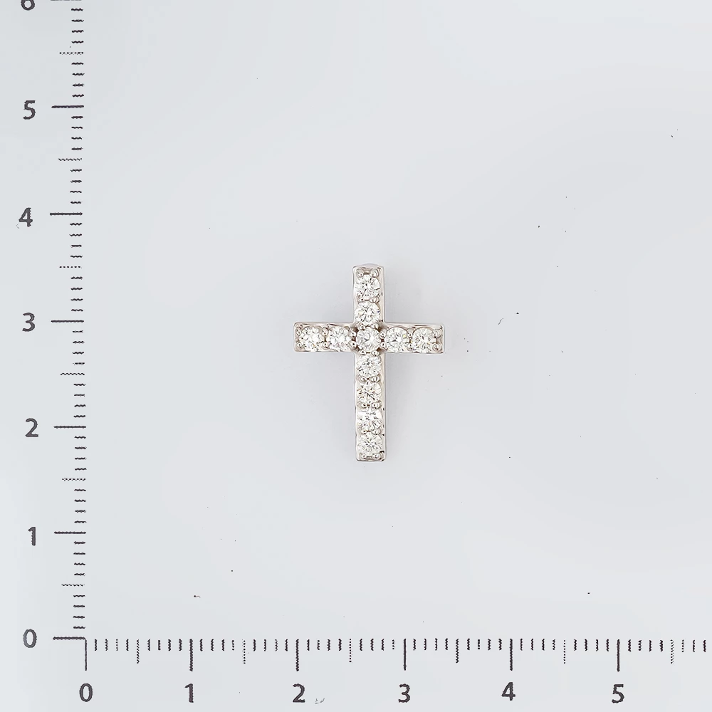 Подвес с бриллиантом из белого золота 585 пробы