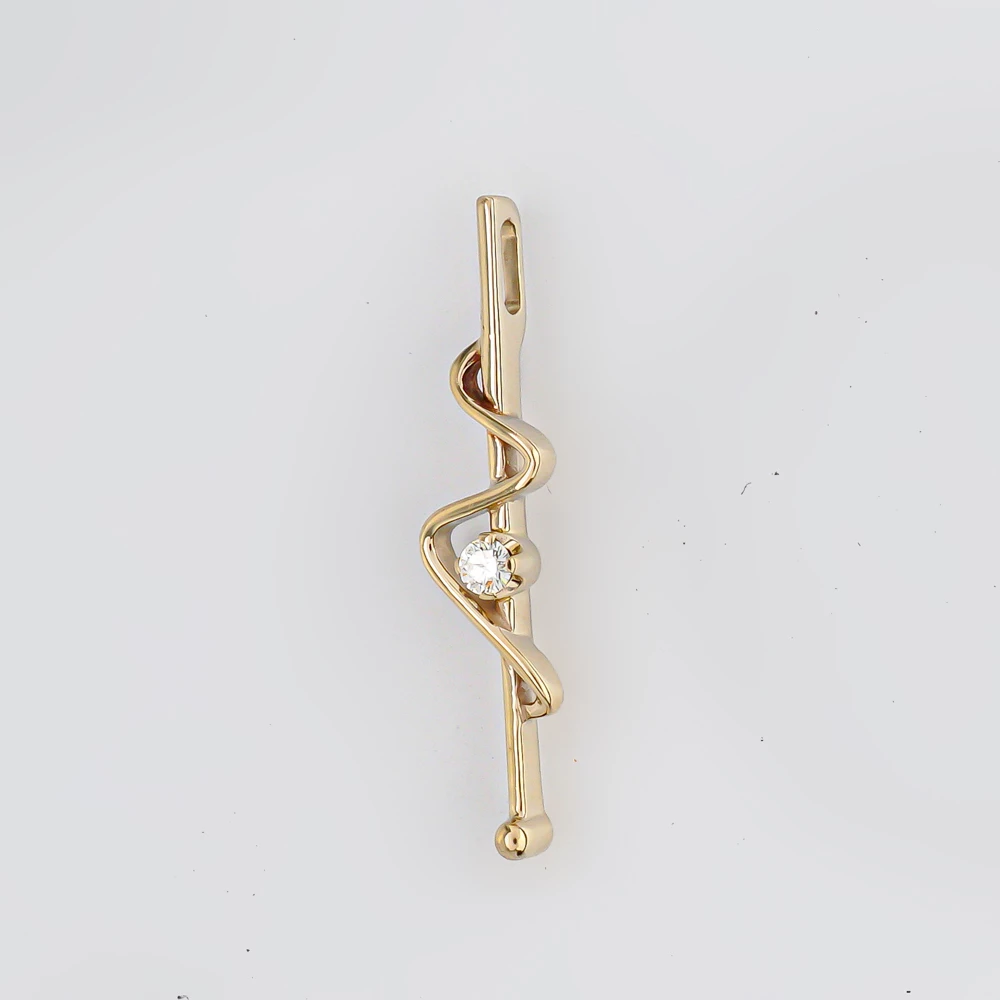 Подвес с бриллиантом из белого золота 585 пробы