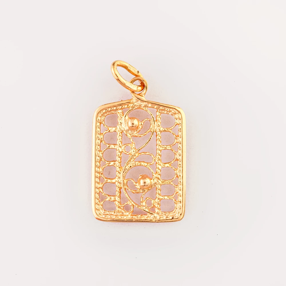 Подвес из красного золота 583 пробы