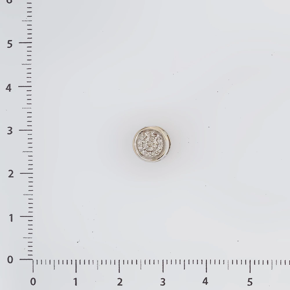 Подвес с бриллиантом из белого золота 585 пробы