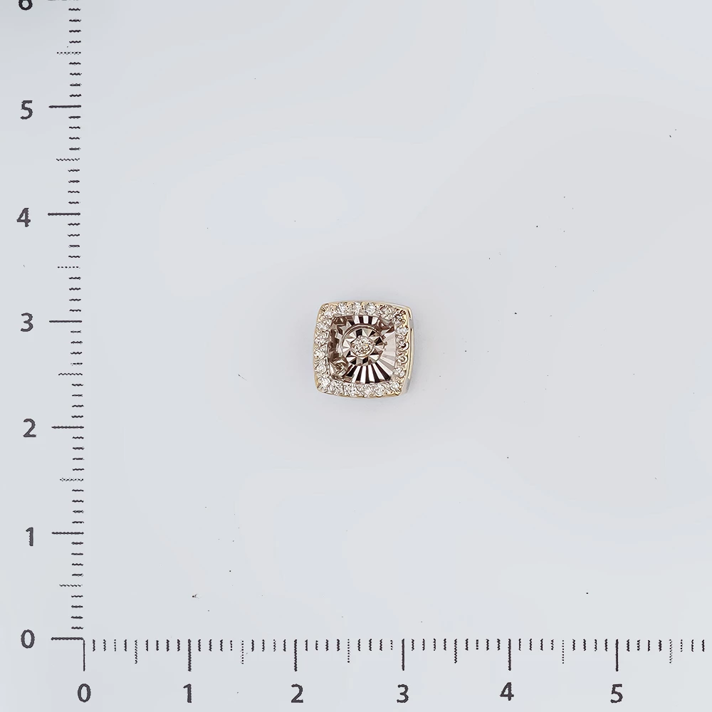 Подвес с бриллиантом из белого золота 585 пробы