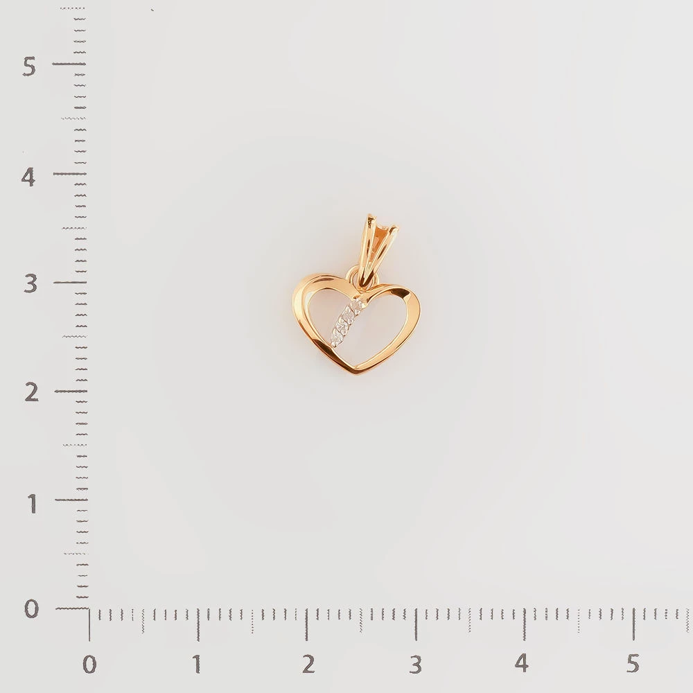 Подвес с бриллиантом из красного золота 585 пробы