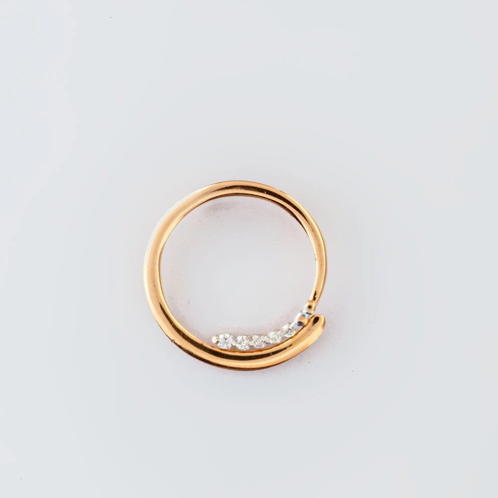 Подвес с бриллиантом из красного золота 585 пробы