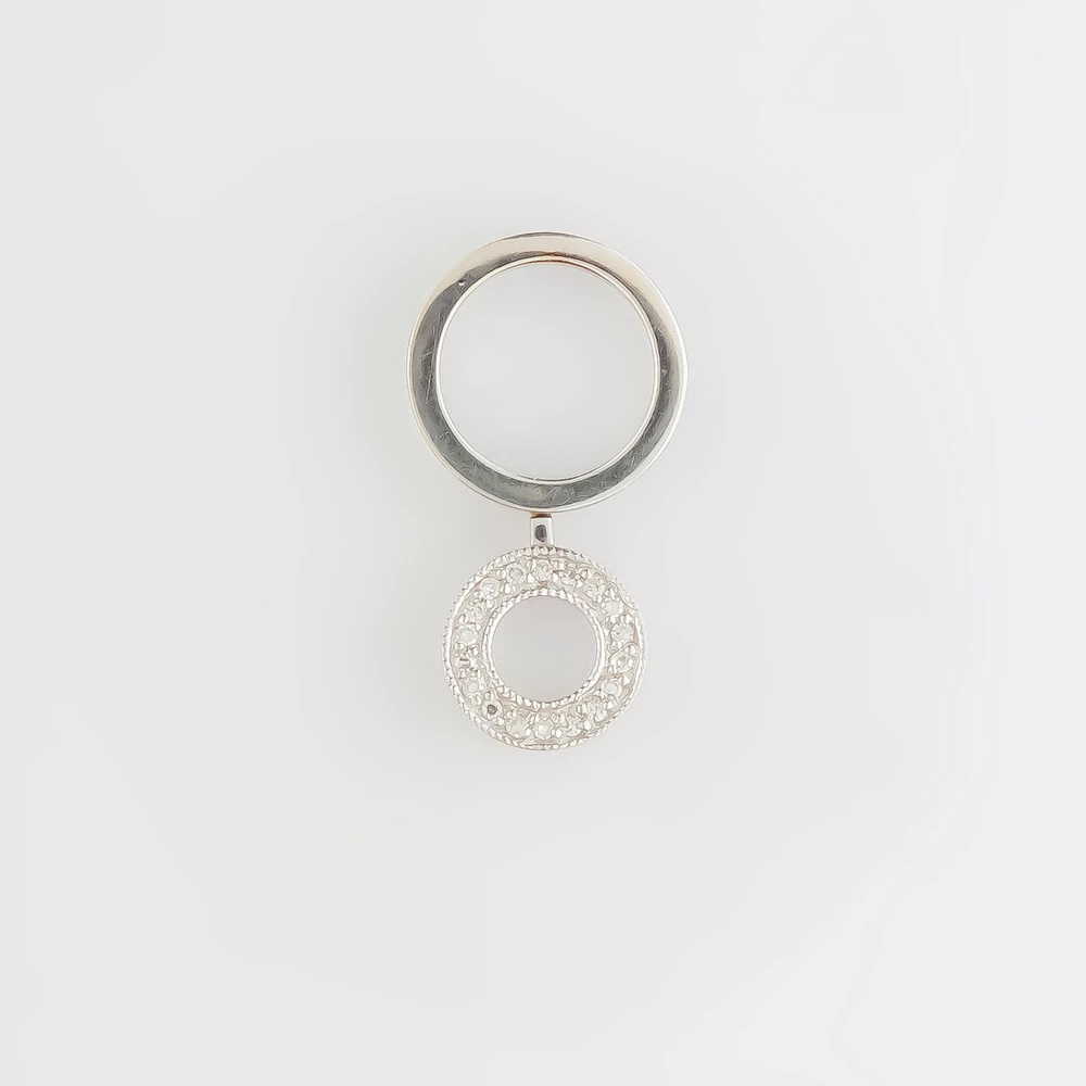 Подвес с бриллиантом из белого золота 585 пробы