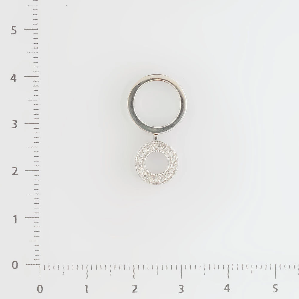 Подвес с бриллиантом из белого золота 585 пробы