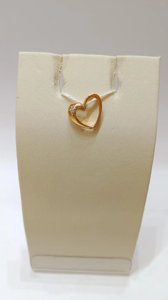 Подвес с бриллиантом из красного золота 585 пробы