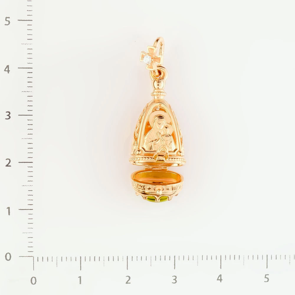 Подвес из красного золота 585 пробы