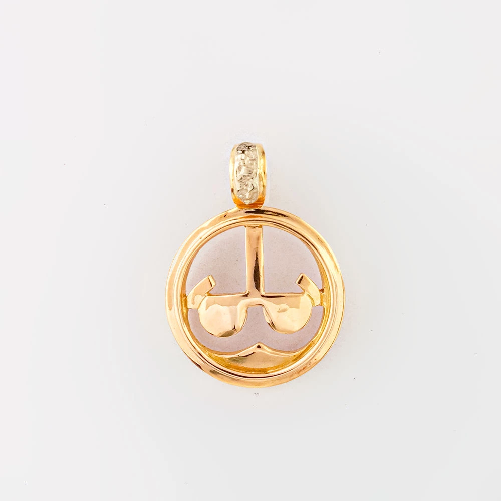 Подвес из красного золота 585 пробы