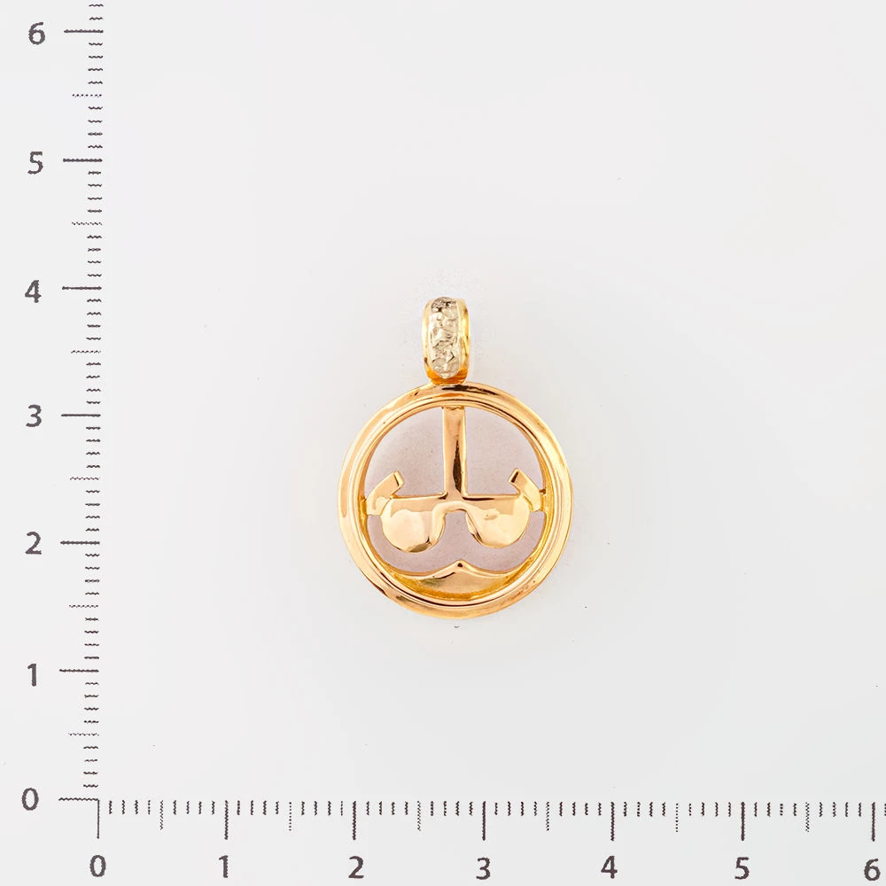 Подвес из красного золота 585 пробы